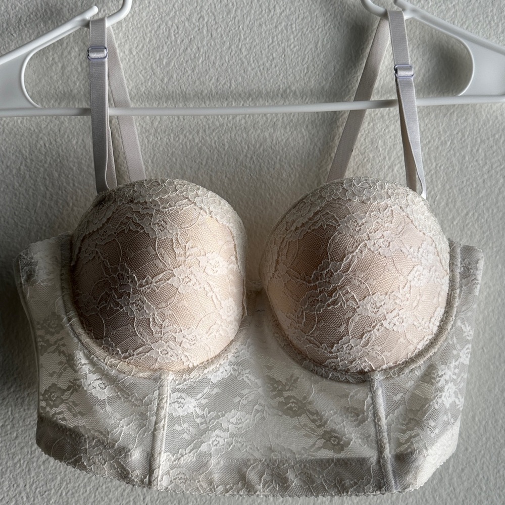Youmita white lace bra 36C